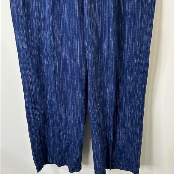 ATHLETA Blue Cabo Linen Wide Leg Textured Pants Size 4 Petite - Picture 14 of 16